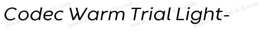 Codec Warm Trial Light字体转换